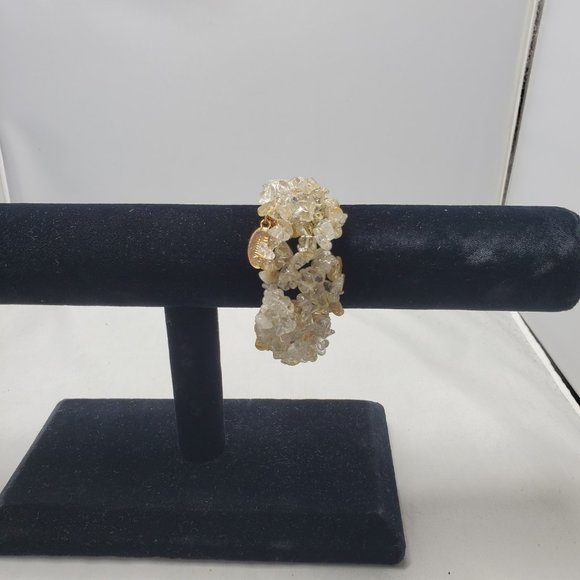 Ali Khan citrine crystal glass stretch bracelet - Picture 4 of 5